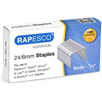 Los mejores  - Rapesco Grapas - Caja de 1000 grapas 24-6mm (22-6)- uso habitual en la mayoría de grapadoras